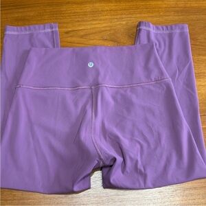 CROPPED Mauve Lilac Lululemon High Rise 21” Leggings